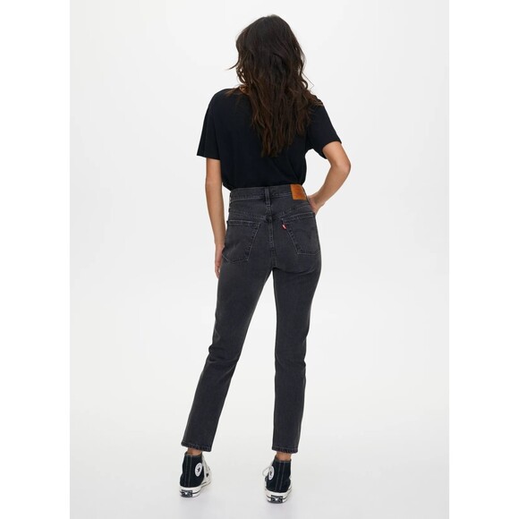 Levi’s Premium Jeans 26 Black 501 High Rise Skinny Button Fly Rigid - Picture 1 of 16